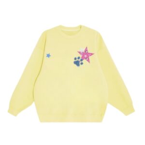 Trendy Collage Design Sweatshirt — Yellow