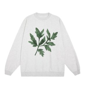 Vintage-Style "Mayouye" Print Distressed Sweatshirt — Grey