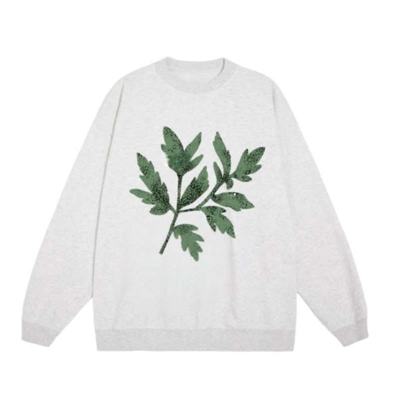 Vintage-Style "Mayouye" Print Distressed Sweatshirt — Grey