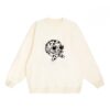 Hand-Drawn Line-Art Kitten Hip-Hop Style Sweatshirt — Apricot