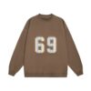 Retro Digital Print Sweatshirt — Brown