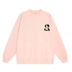 Fun Puppy Print Sweatshirt — Pink