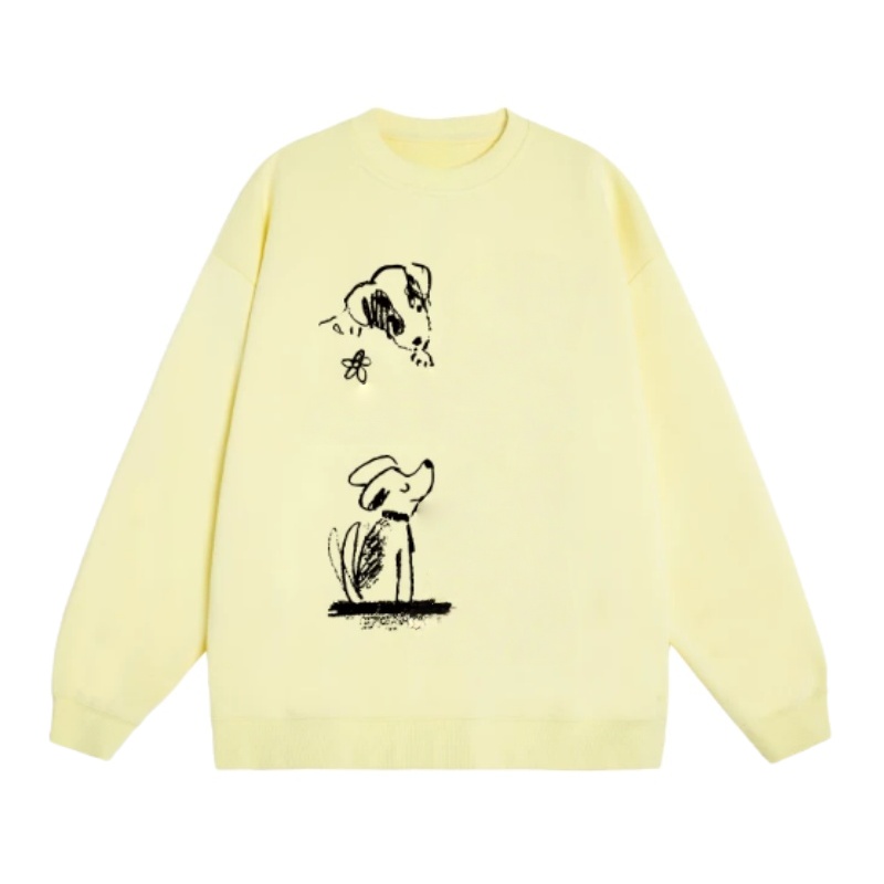 Fun & Casual Style Sweatshirt — Yellow