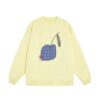 Plaid Sweatshirt with Hand-Drawn Cherry Print