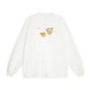 Versatile Cute Graphic Print White Sweatshirt