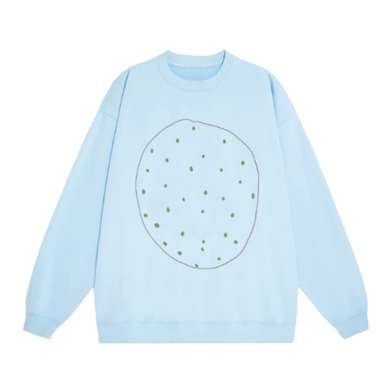 Spotted Print Sweatshirt — Blue