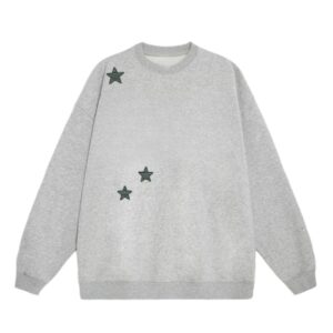 Star and Stripe Print Crewneck Sweatshirt
