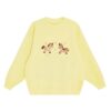 Hip-Hop Style Sweatshirt With Pony Print — Yellow